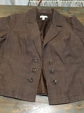 Theory Brown Double-Breasted Womens Blazer